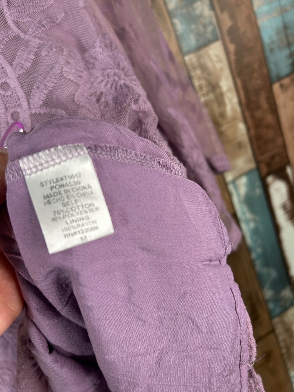 entro Purple Layered Lace Bohemian Top - Picture 8 of 11